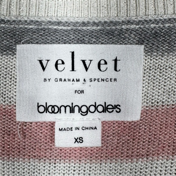 VELVET Striped Wool Cashmere Blend Crewneck Sweater - Picture 6 of 8